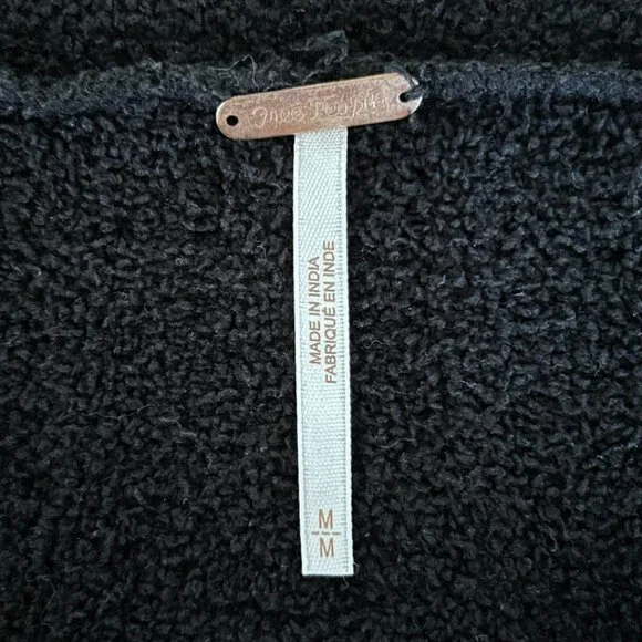 Free People Black Off-the-Shoulder Knit Sweater - Picture 9 of 11